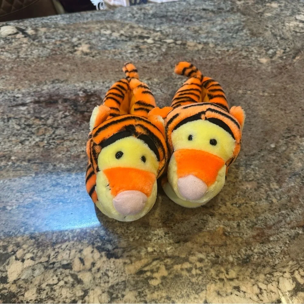 Disney Tigger Striped Plush Slippers for Kids